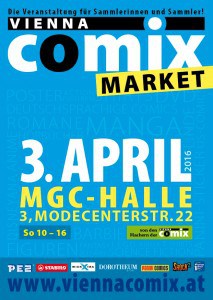 Flyer Vienna COMIX MARKET 3. April 2016