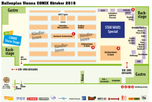 Vienna COMIX 2016 Hallenplan Marx Halle