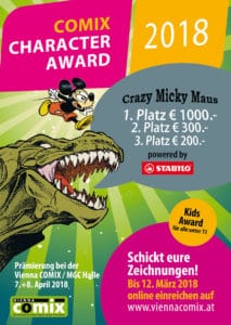 COMIX Character Award 2018 CCA2018 Flyer