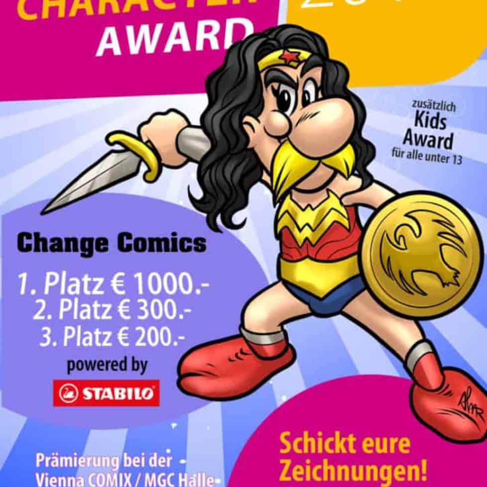 Flyer für den Vienna-Comix-Character-Award 2019