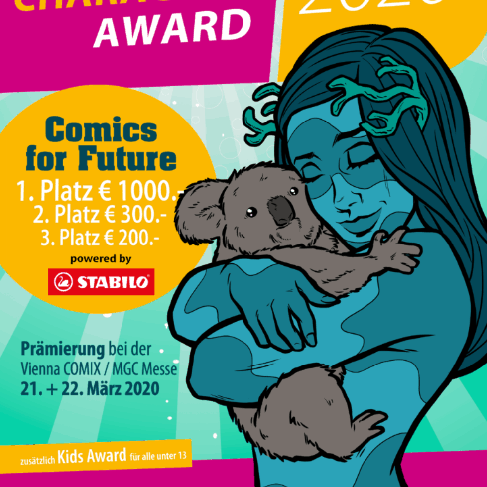 Illustration des Vienna COMIX Character Award 2020