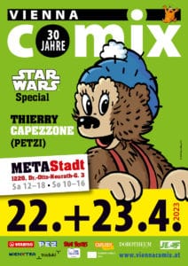 Vienna COMIX Plakat April 2023 Pezi