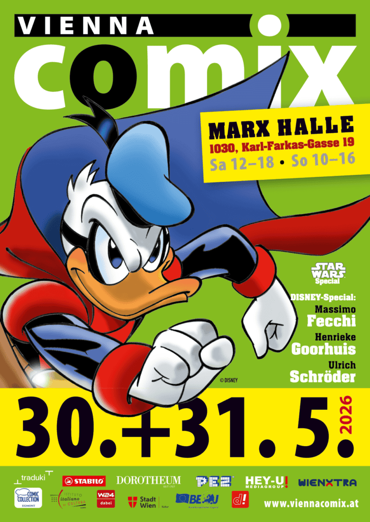 Vienna Comix Flyer Mai 2026 Vorderseite